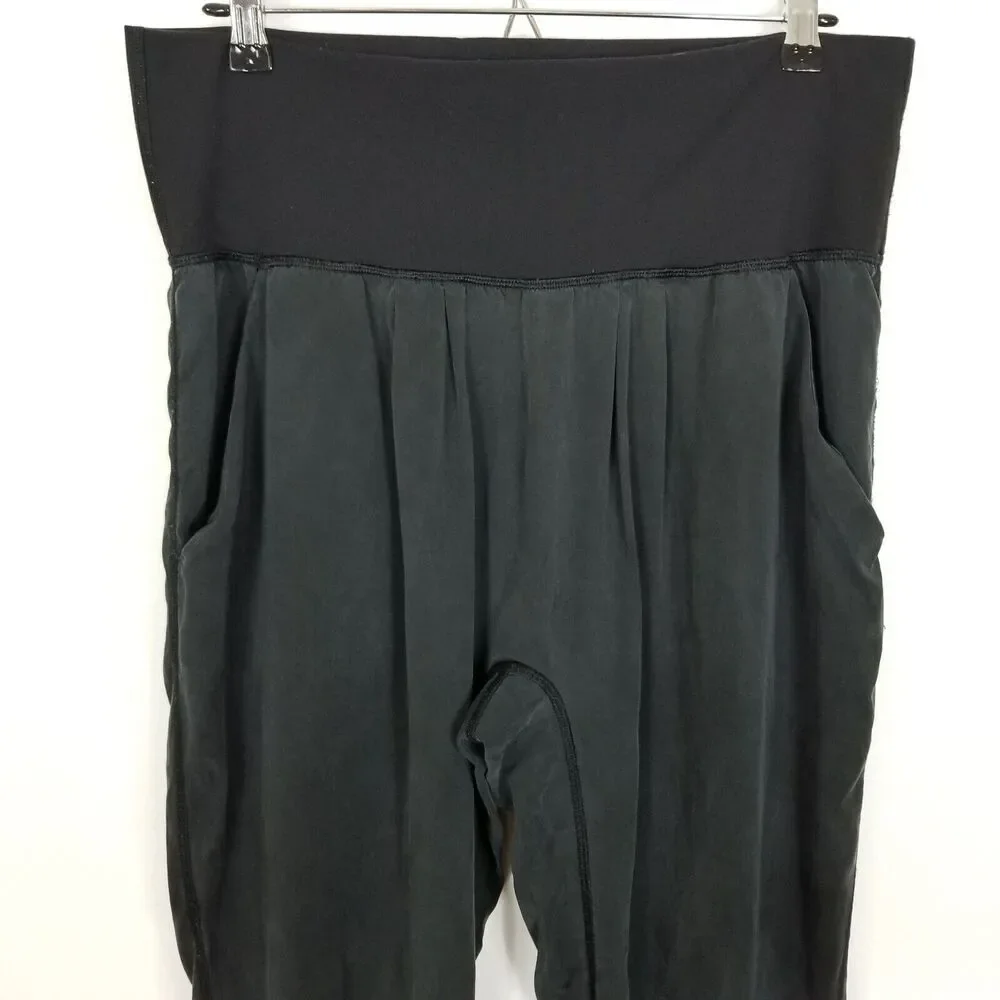 Lululemon Athletica Tencell High Waist Crop  Pants Black‎ Women's Size 8